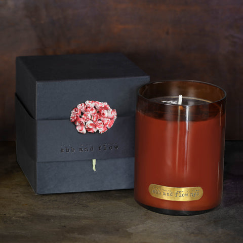 RESTOCK END OCT - TOBACCO BLACK CHERRY SOY CANDLE - 65 HR BURN TIME