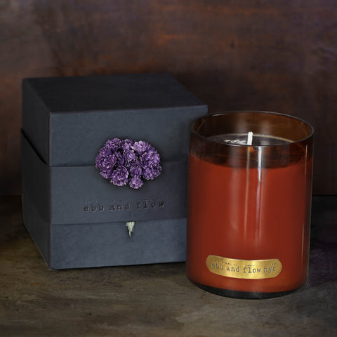 DARK GINGER LAVENDER SOY CANDLE - 65 HR BURN TIME