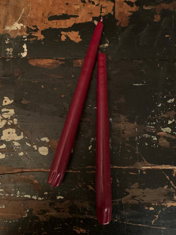 CRIMSON CANDLE TAPERS (PAIR OF 2)