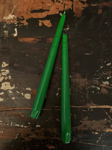 EMERALD CANDLE TAPERS (PAIR OF 2)